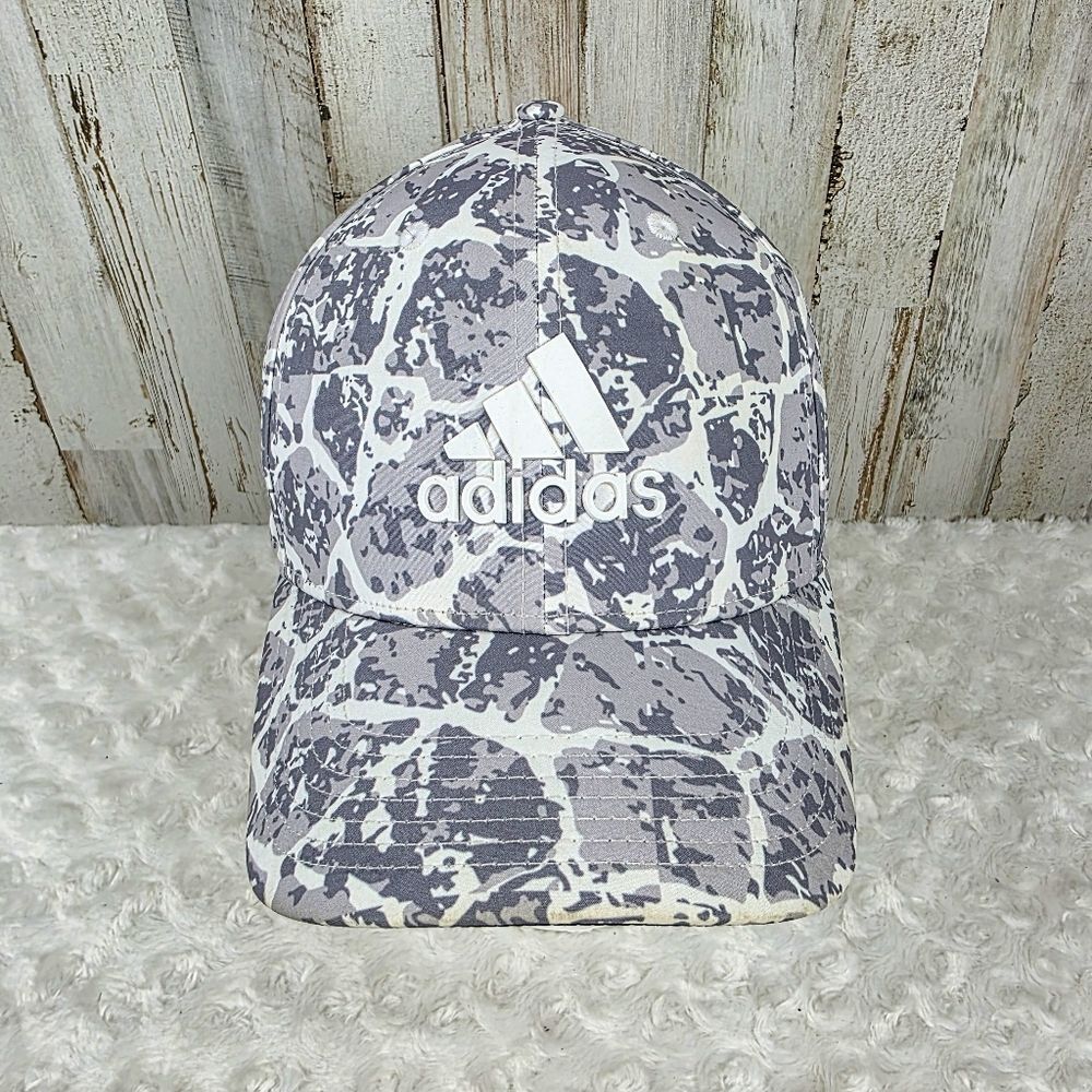 adidas Grey and White Camouflage Baseball Cap